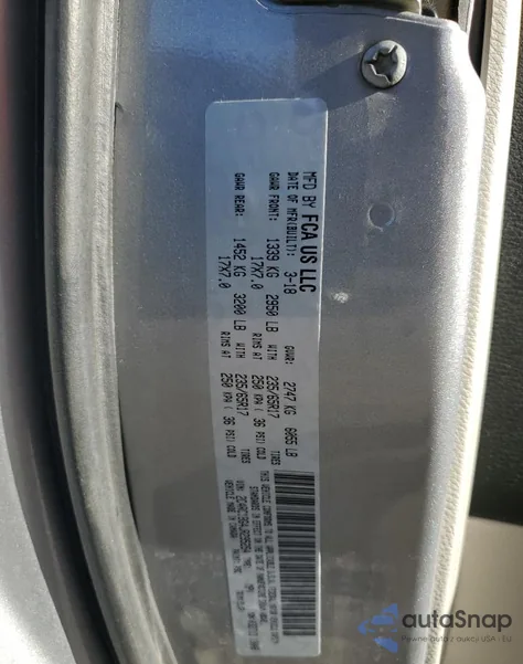 2018 Chrysler Pacifica Touring L из США, поврежденный, VIN 2C4RC1BG4JR295254